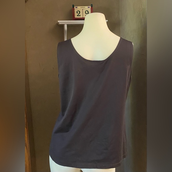 Chico's Vintage 80s Dark Brown Layer Tank Tip - Chico's Size 2 - L( 12) - Picture 3 of 8